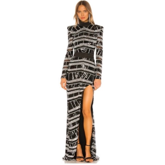 Zhivago illume Sequin Cosmo Embellishment Gown Size 2 - Picture 2 of 14